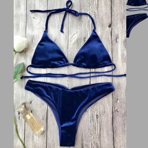 Zaful Velvet Bikini